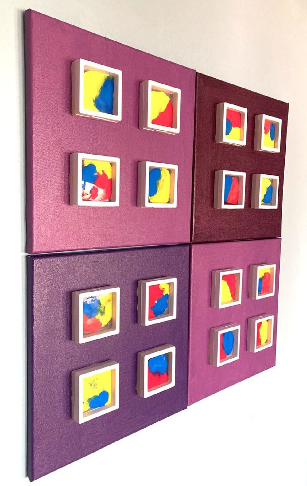 Tableau abstrait en relief. Décoration