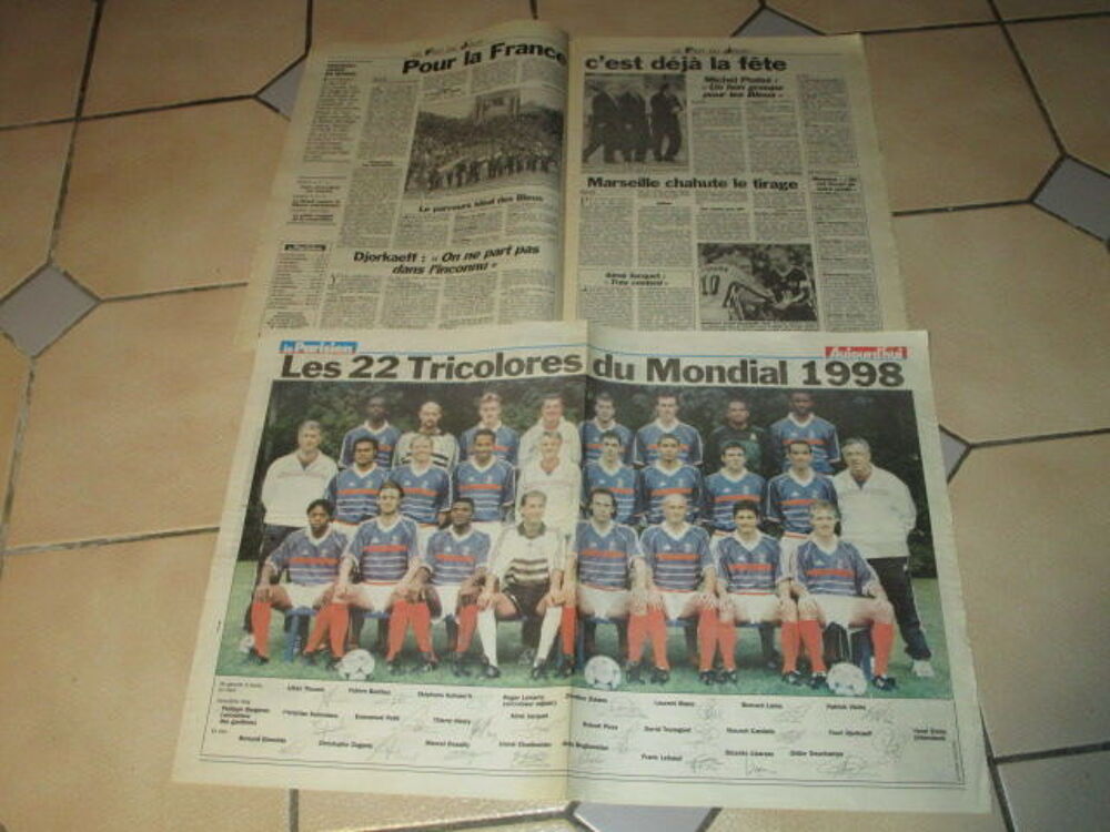 VIEUX JOURNAL PARISIEN COUPE DU MONDE 1998 TIRAGE GROUPE 