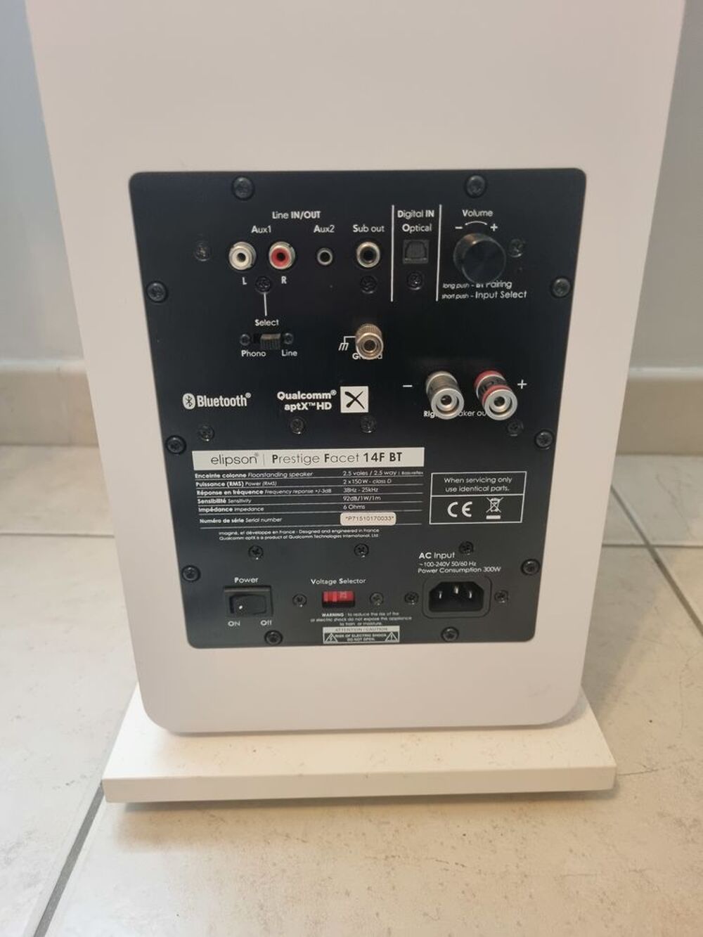 Enceintes ELIPSON Prestige Facet 14 BT blanc Audio et hifi