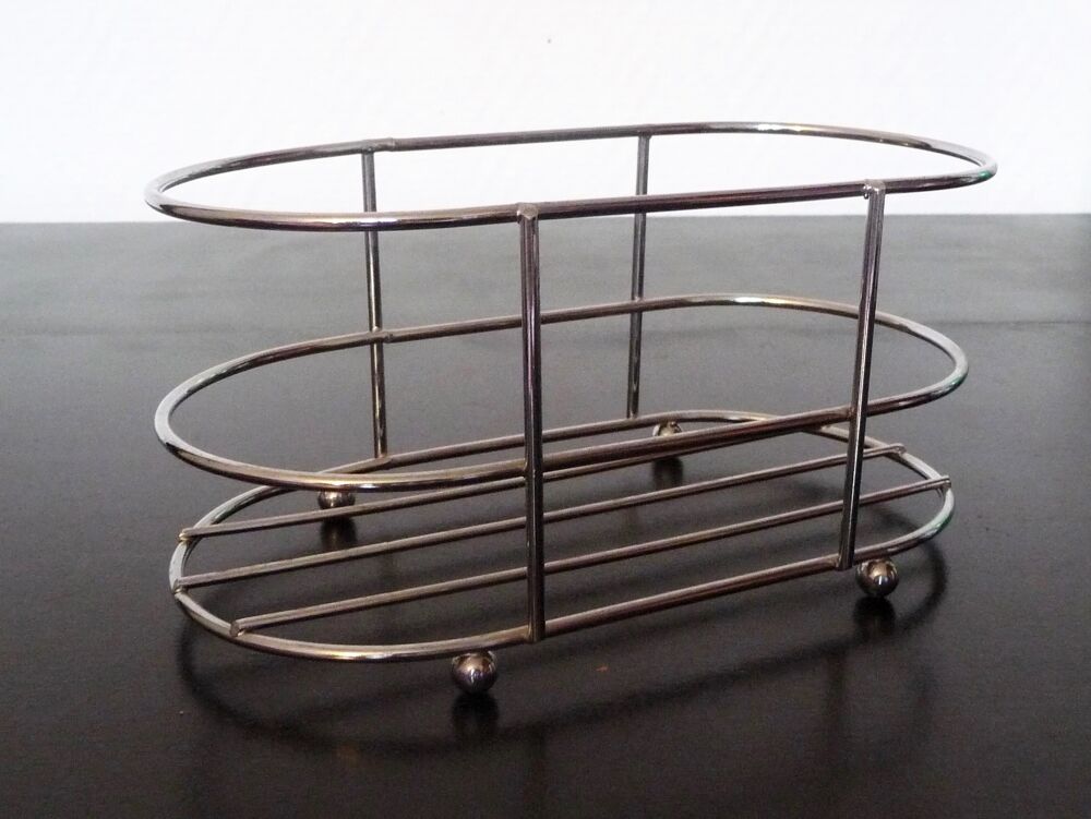 Rangement/ Ustensile de Cuisine Oval en M&eacute;tal Argent&eacute;- Neuf Electroménager