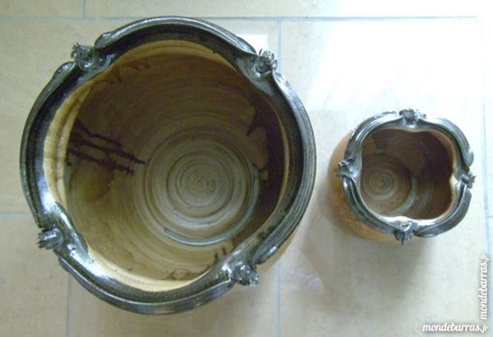 Lot de 2 poteries artisanales Décoration