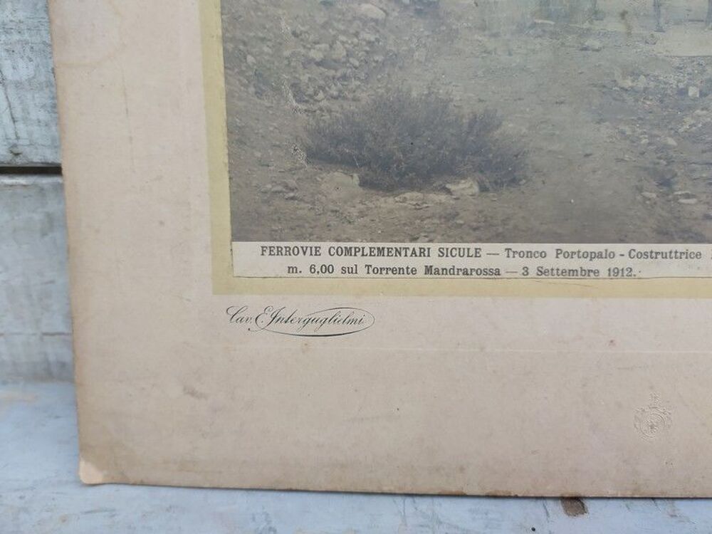 Photographie Eugenio Interguglielmi Chemin de Fer Sicilien 