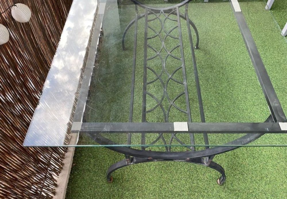table en verre ext&eacute;rieur Meubles