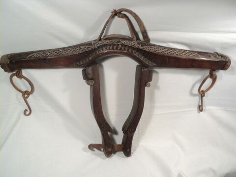 Ancien Joug de Garrot �ne Bois Sculpt� Art Populaire   280 Loches (37)