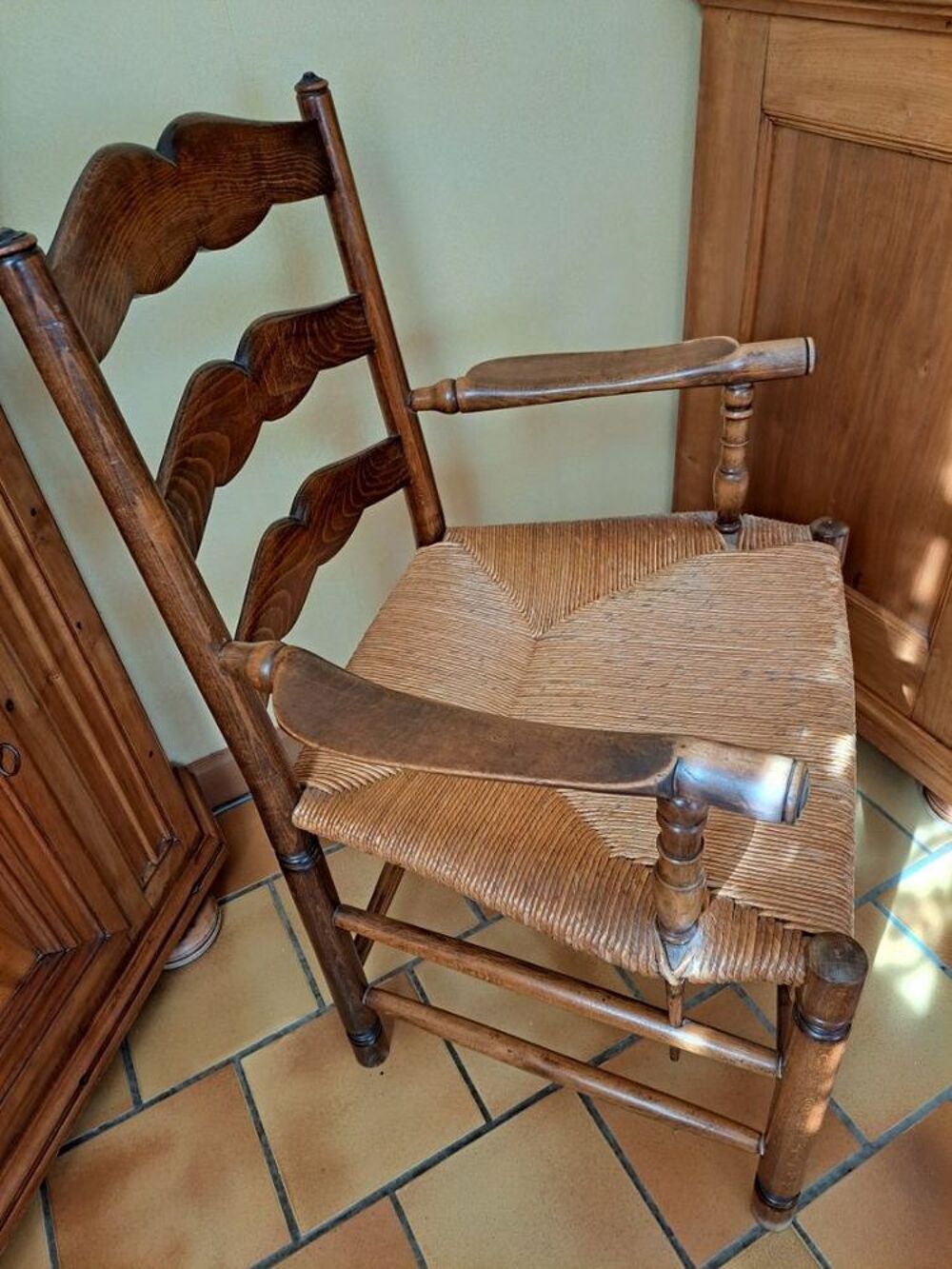 Lot de 2 fauteuils noyer clair Meubles
