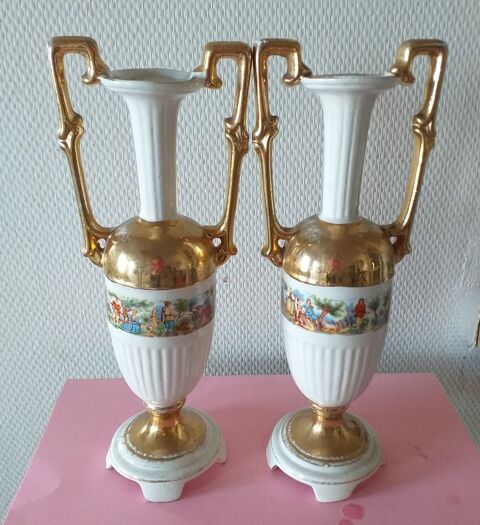 Paire de vases vintage , cramique italienne, estampills C.A.L. marque dpose 25 Montauban (82)