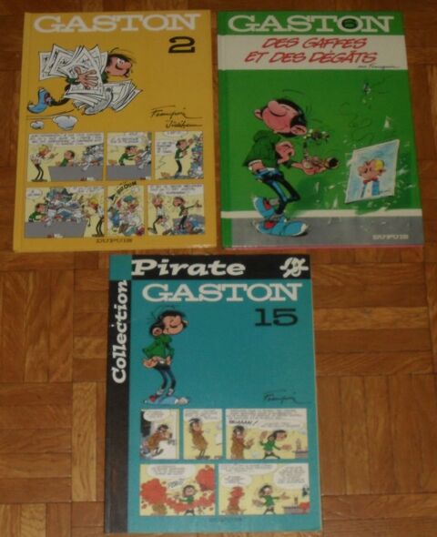 Lot de 3 BD Gaston Lagaffe. 15 Montreuil (93)