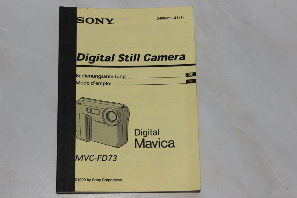 notice et bouchon d'objectif pour sony mavica mvc fd73 Photos/Video/TV