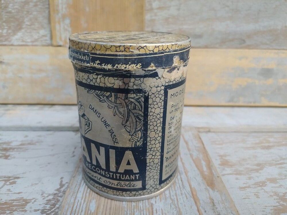 Ancienne Boite Publicitaire Banania T&ocirc;le Aluminium 
