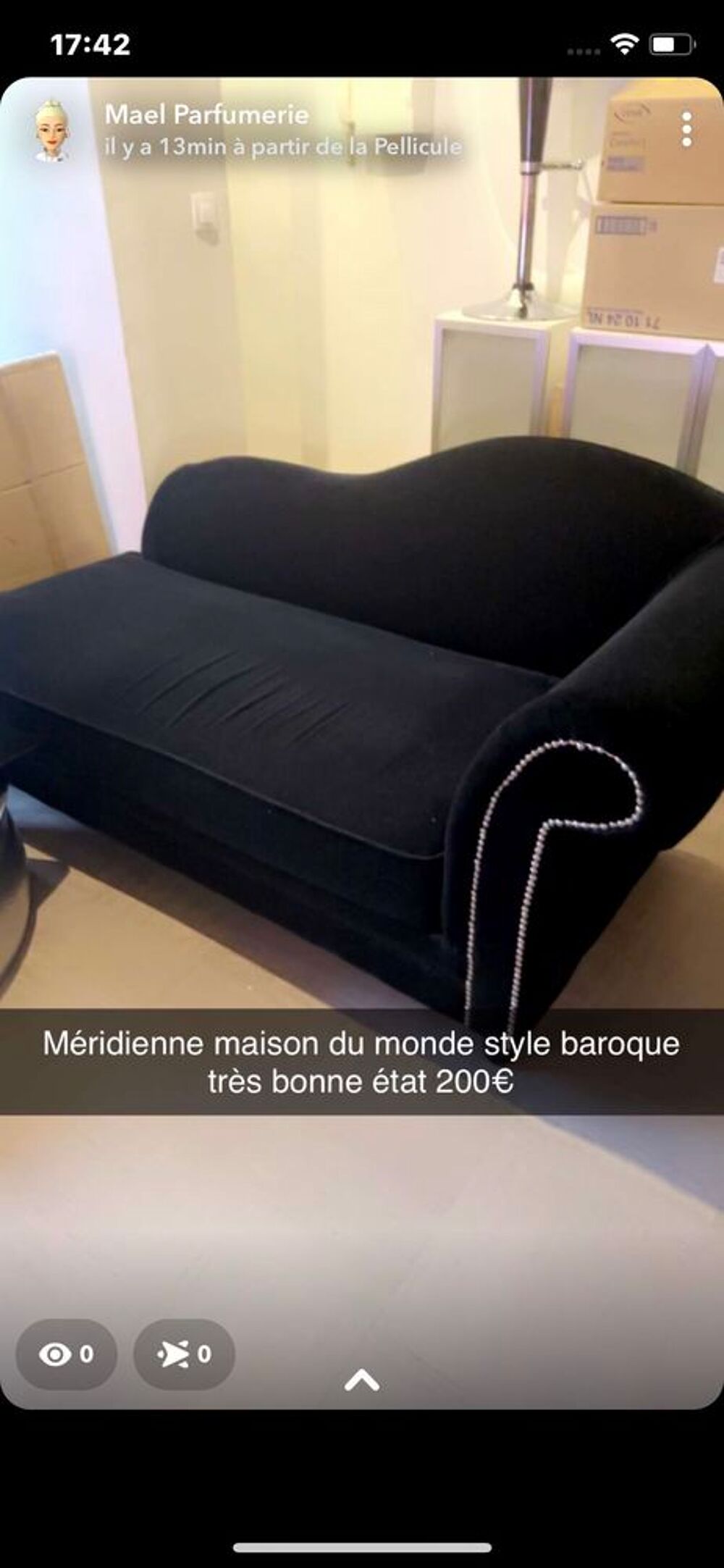 canap&eacute; et m&eacute;ridienne en excellent &eacute;tat Meubles