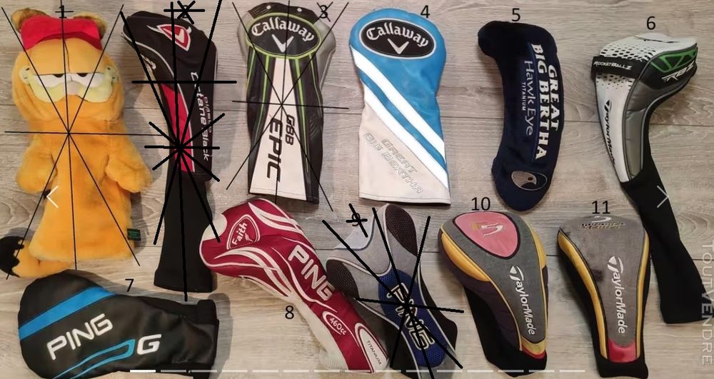 Couvres Drivers de Golf Callaway, Taylormade, Ping Sports