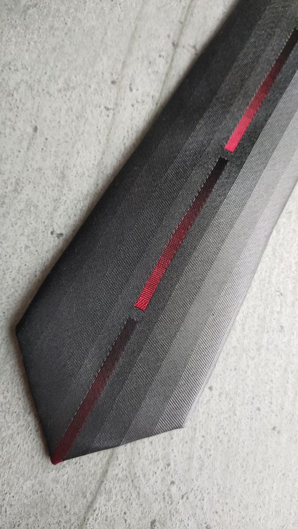 Cravate Armand Thiery ??Studio'' 100% Soie - Gris Anthracite Vêtements