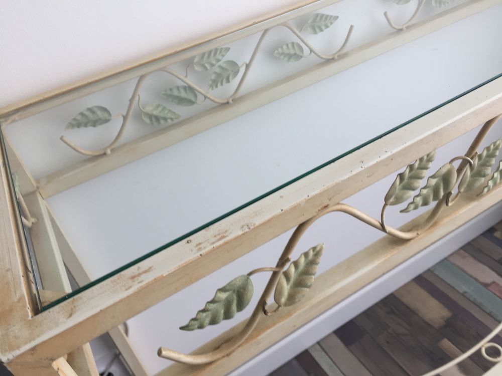 Console Verre et M&eacute;tal Décoration