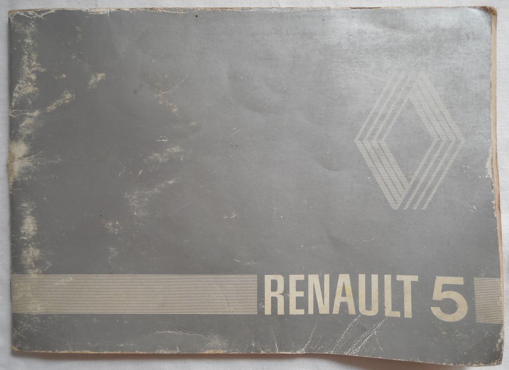 CARNET D'UTILISATION ET D'ENTRETIEN de RENAULT 5. Livres et BD