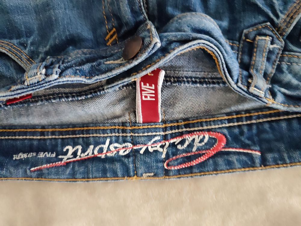Jean Five Units Taille 38 bleu denim d&eacute;lav&eacute; Vêtements