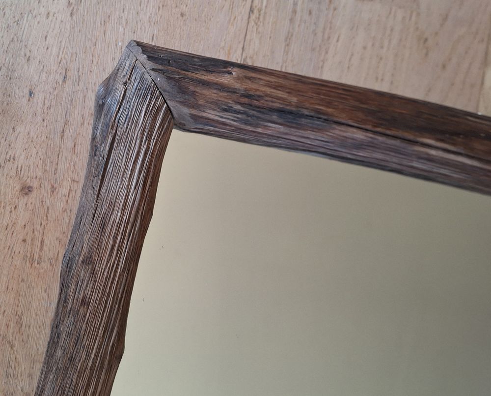 Miroir en bois massif - style rustique Décoration