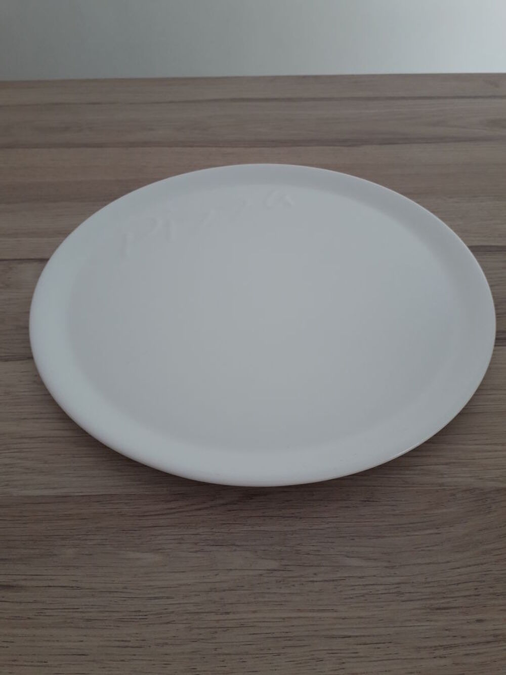 Lot de 5 assiettes &agrave; pizza en porcelaine blanche Cuisine