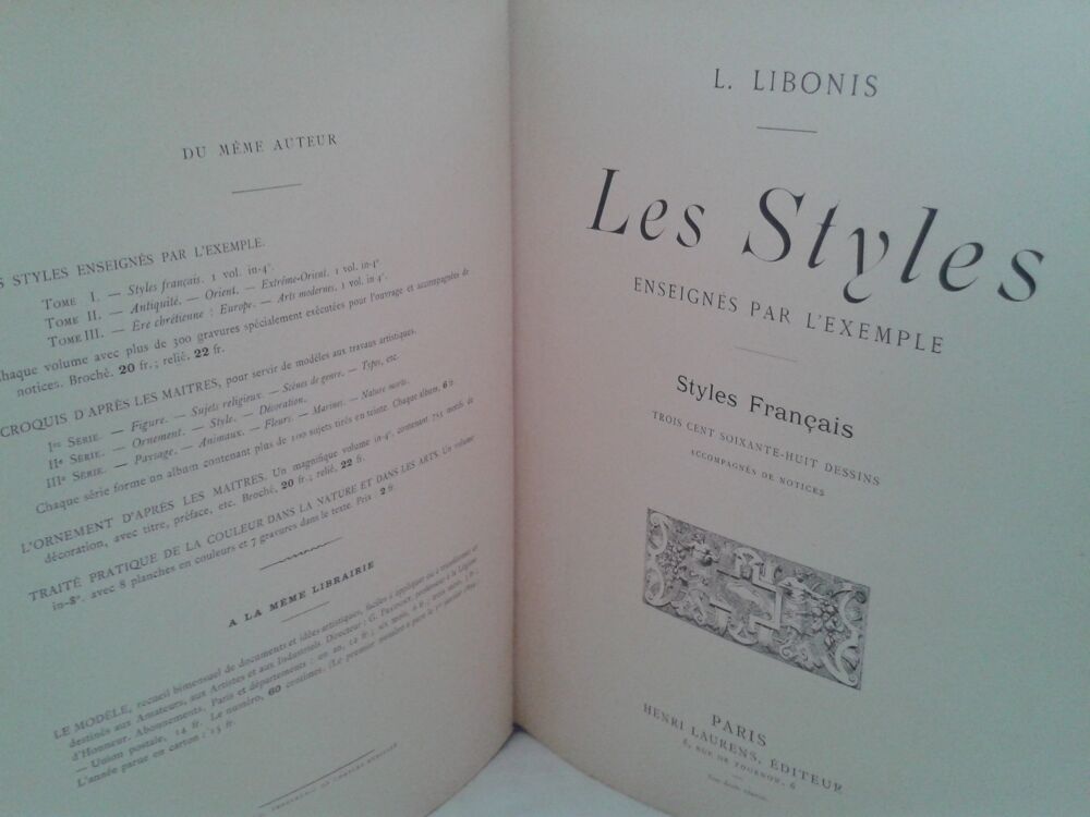 les styles Fran&ccedil;ais enseign&eacute;s par l'exemple L. LIBONIS Livres et BD