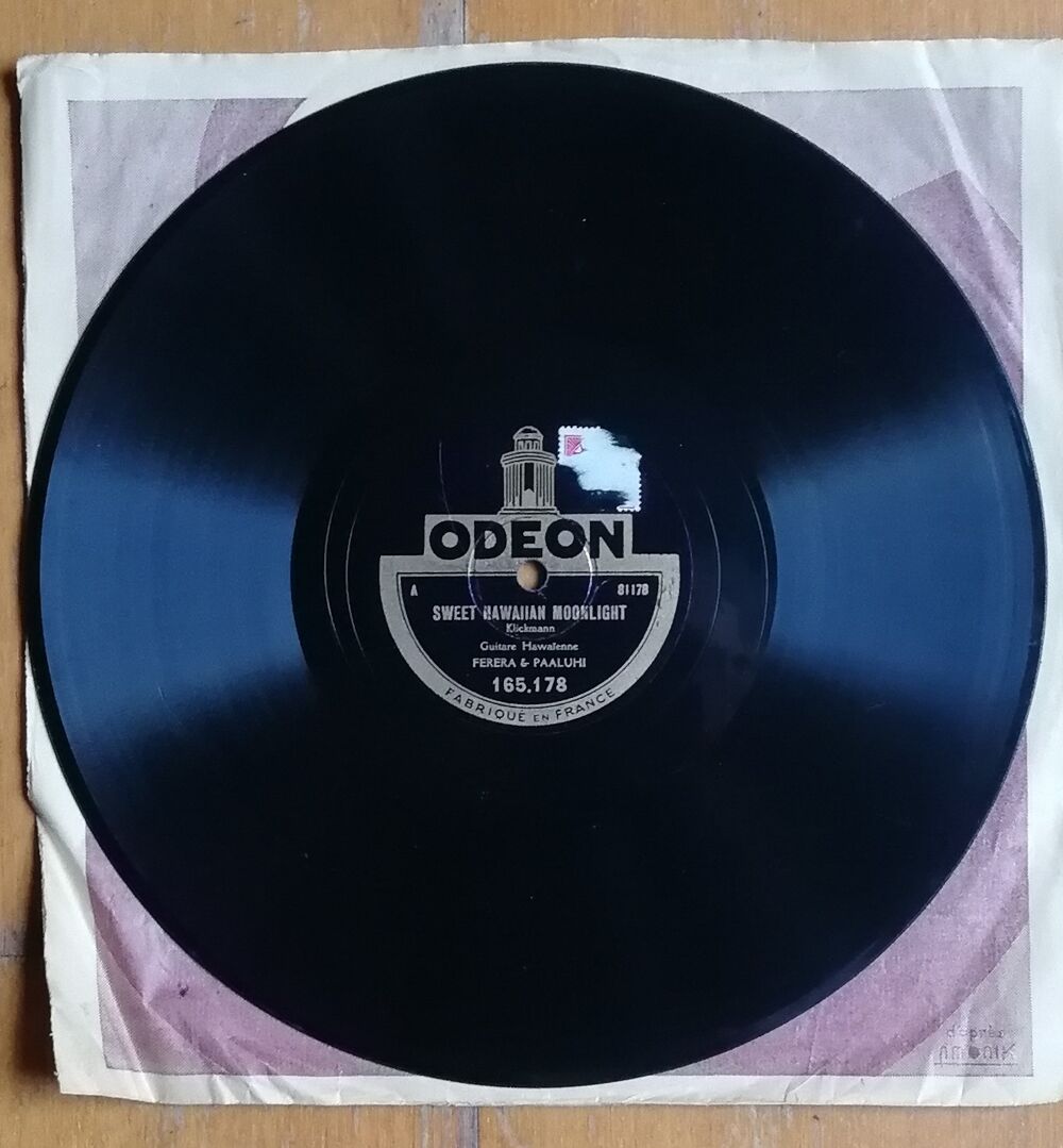 78t Ferera et Paaluhi : Sweet Hawaiian moonlight - Odeon CD et vinyles