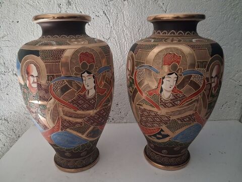 Paire de grands vases Japonais satsuma anciens. Saint-Cyr-sur-Mer (83)