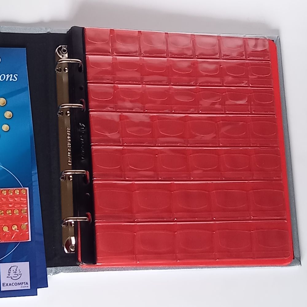 Classeur Numismatique + 5 Feuilles Plastique 43 Cases + 5 In Bricolage