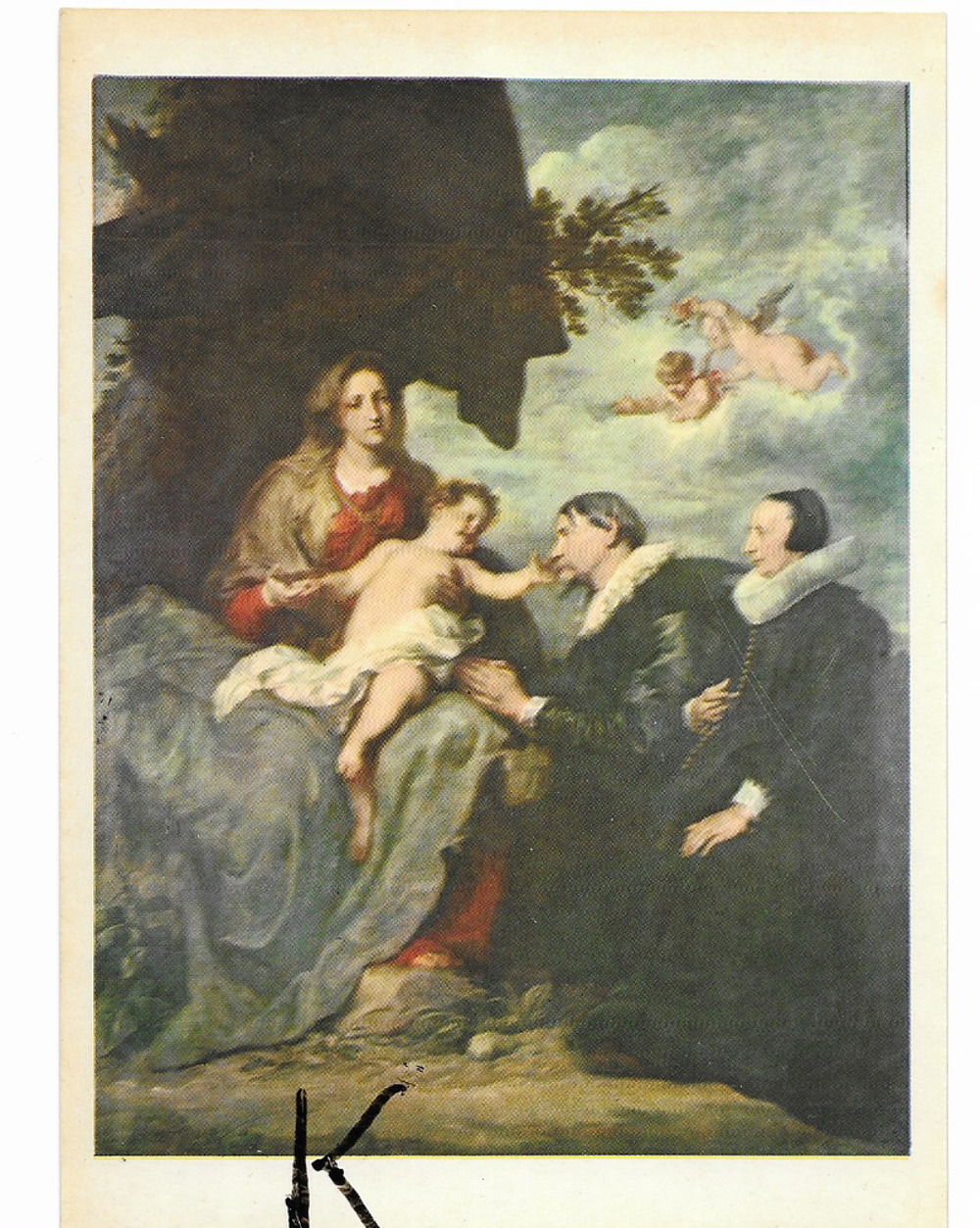 C P M ,Reproduction , Van Dick Antoine ,la Vierge 