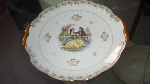 Plat à gateaux J.V Authentique décors Watteau années 70 14 Agen (47)