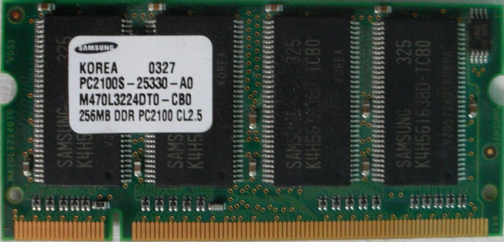 barette memoire samsung 256MB PC2100 Matériel informatique