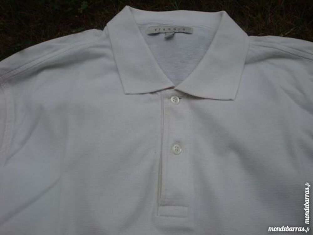 Polo blanc manches courtes marque VIAGGIO Vêtements