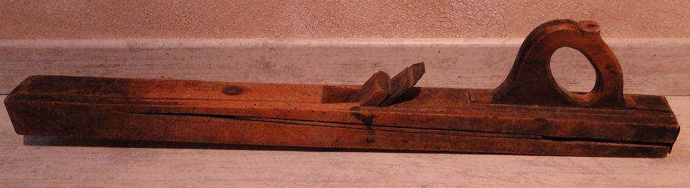 Varlope - Rabot ancien &agrave; bois avec poign&eacute;e - Tr&egrave;s bon &eacute;tat Bricolage