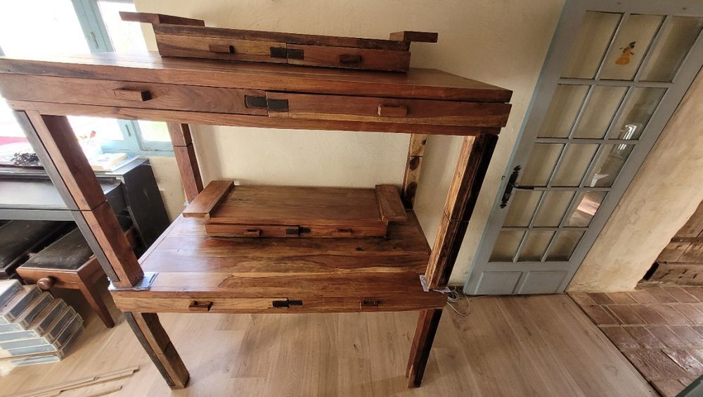 Bureau Secr&eacute;taire massif bois exotique Meubles
