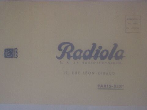 Genre CPSM Radiola Paris Bon de garantie Valence T. et G. 0 N�rac (47)