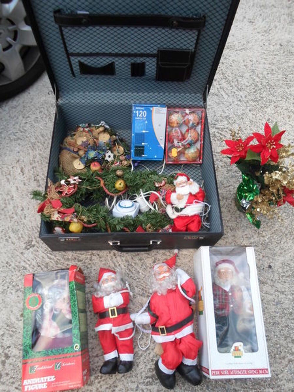 lot de 5 peres noel + deco de noel Décoration