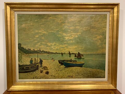 Reproduction Claude Monet ? Tableau   La plage de Sainte Adr 250 Rennes (35)