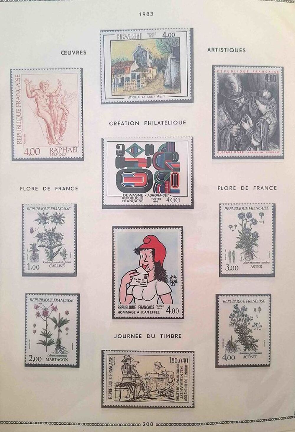 S&eacute;rie de timbres de collection de France F5 