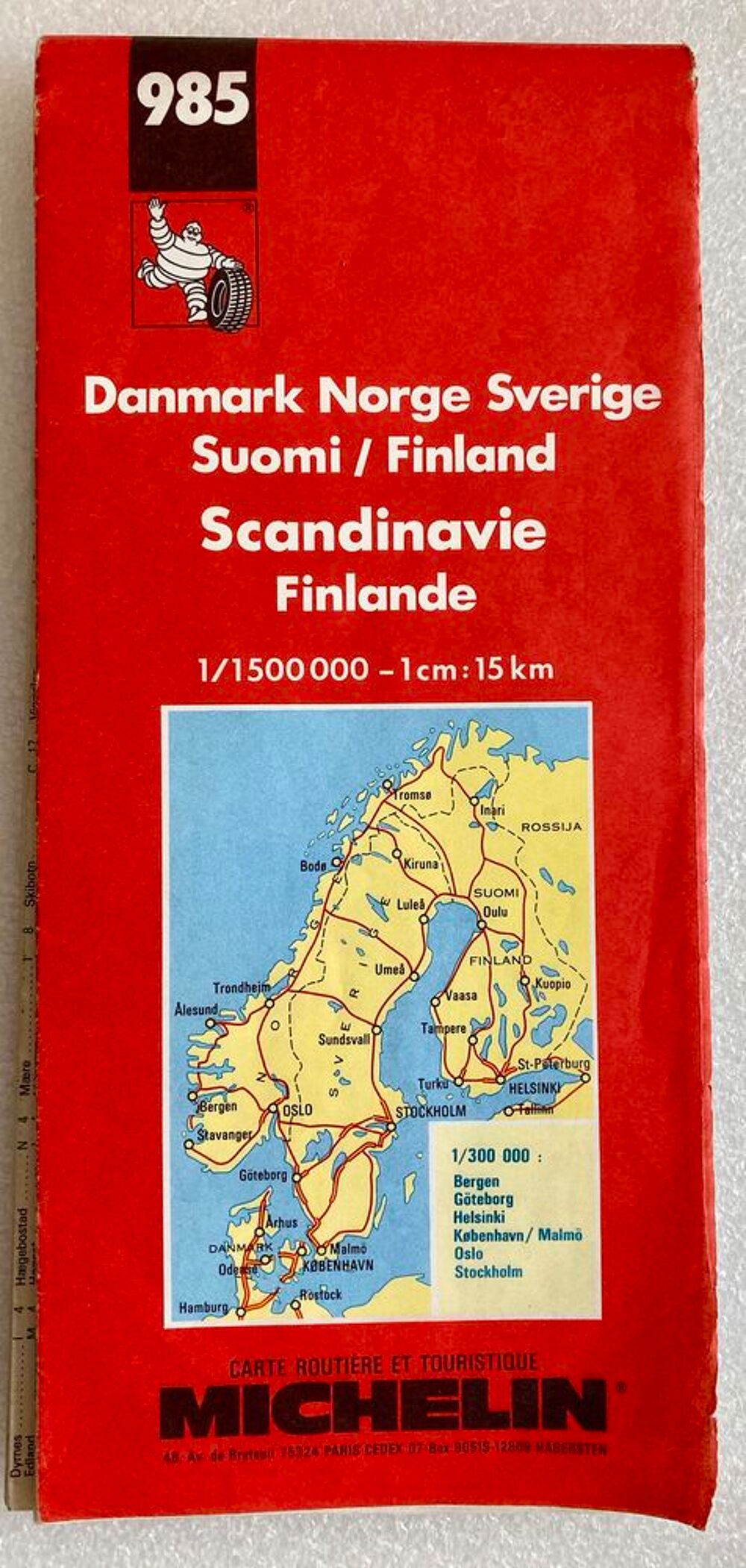 carte routi&egrave;re Scandinavie Finlande N&deg; 985 Michelin Livres et BD