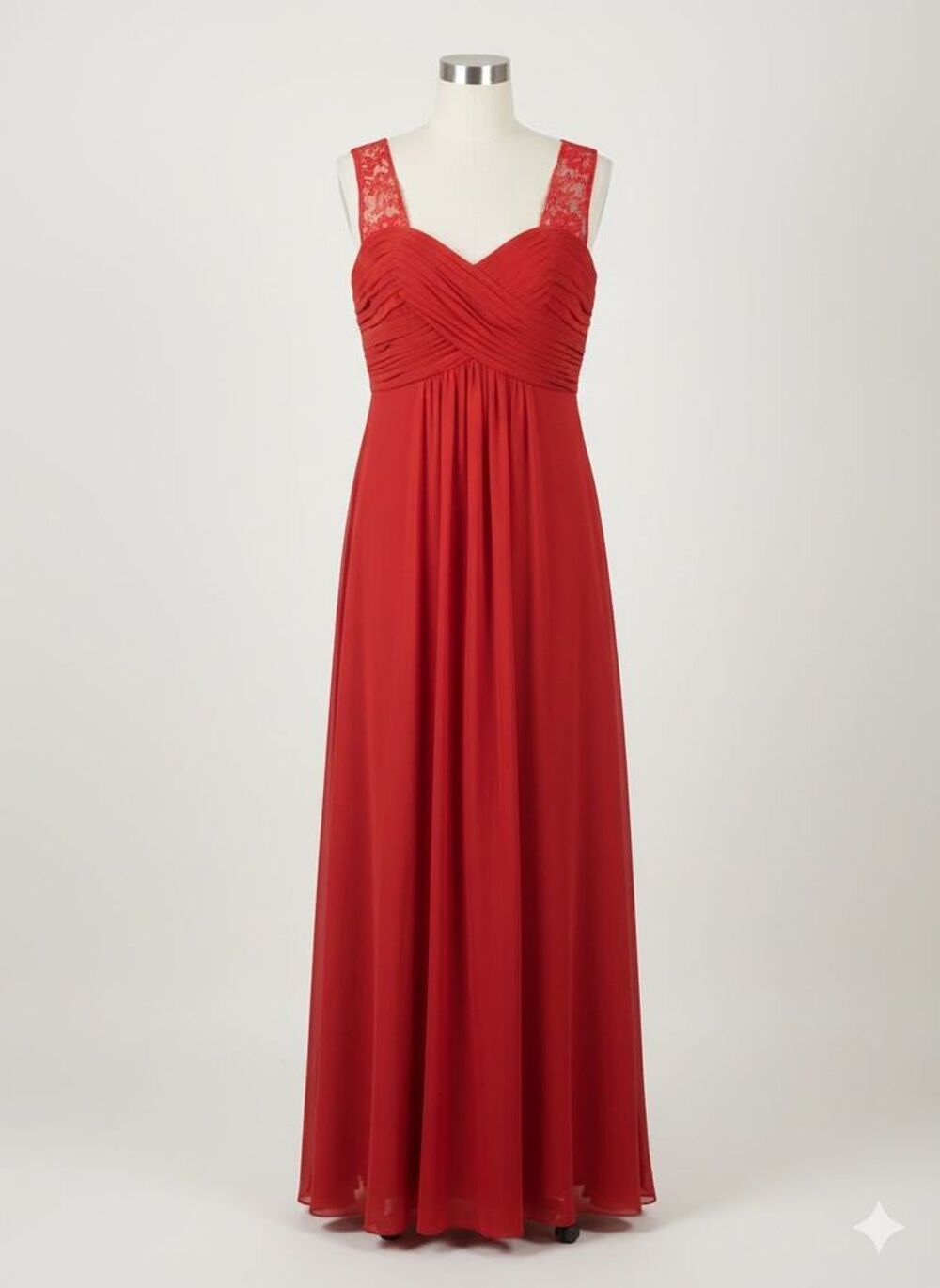 Robe de f&ecirc;tes longue rouge - Taille L - France Mode V�tements