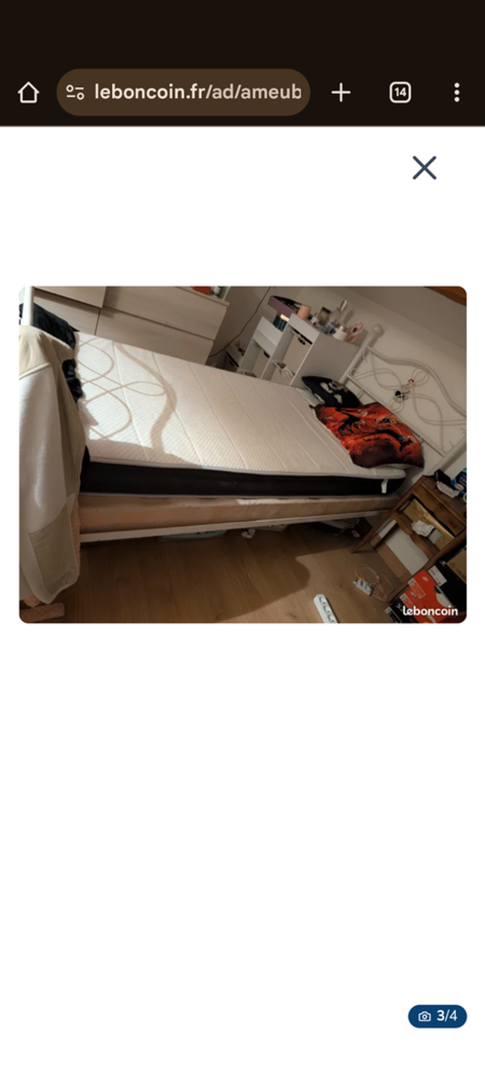 Lit 1 personne sommier + matelas Meubles