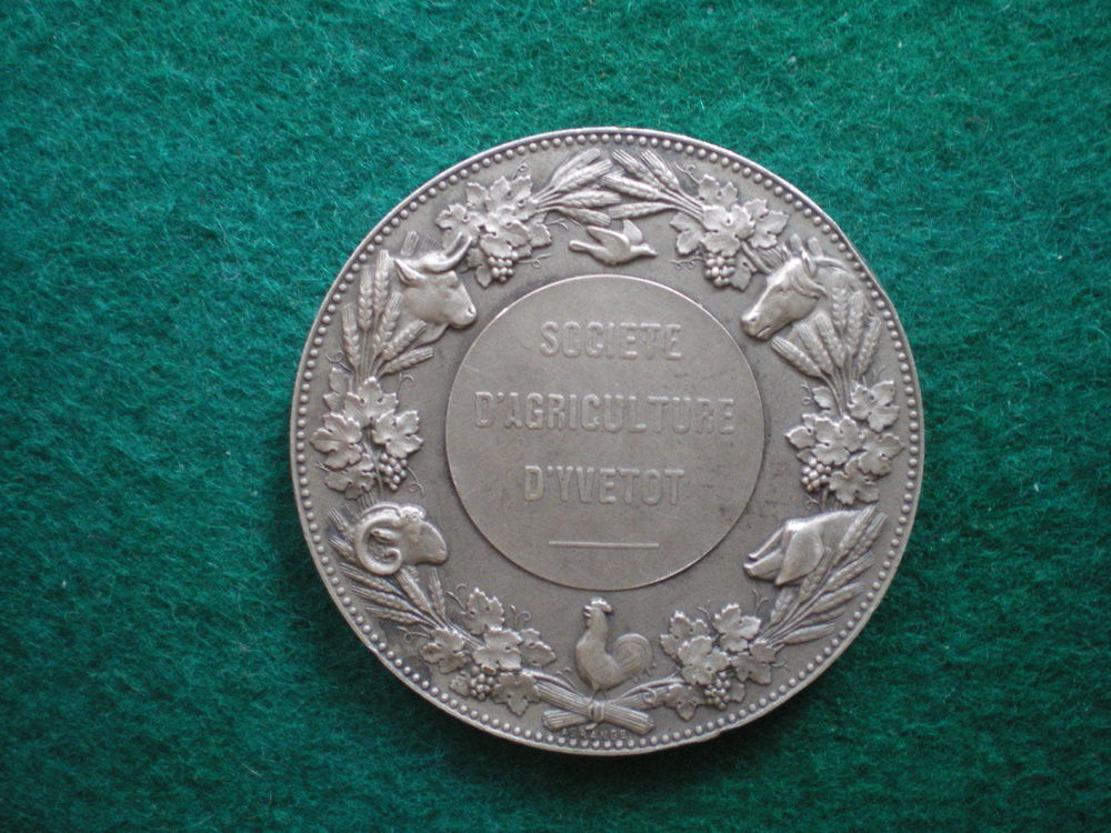 M&eacute;daille de la Soci&eacute;t&eacute; d'Agriculture d'Yvetot. 