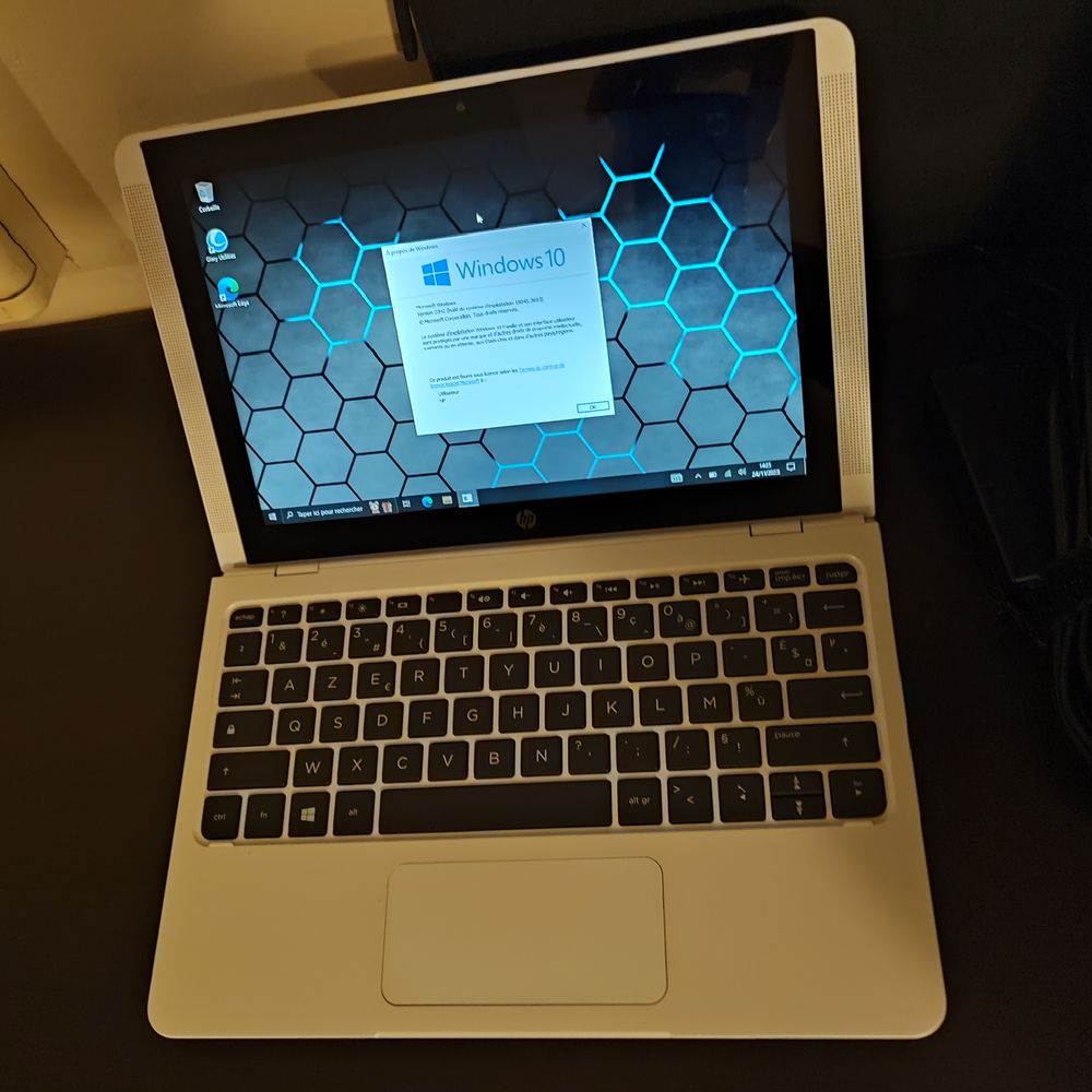 Tablette HP Tactile Hybride Pc Portable 2 en 1 Windows 10 Or Matériel informatique