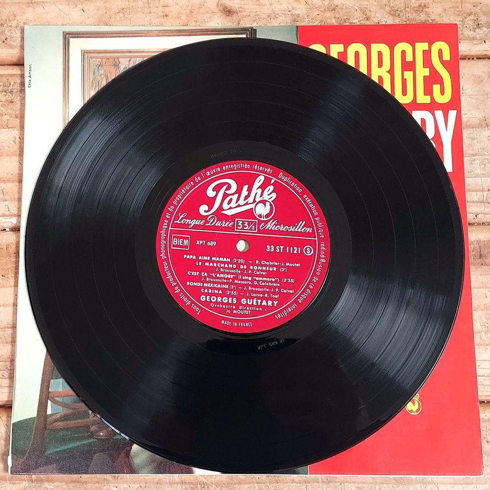 GEORGES GUETARY -33t/25cm- PAPA AIME MAMAN-IVANHO&Eacute;-BIEM 1960 CD et vinyles