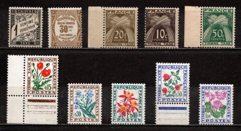 Lot timbres Taxe France tous **, superbe 13 Cholet (49)
