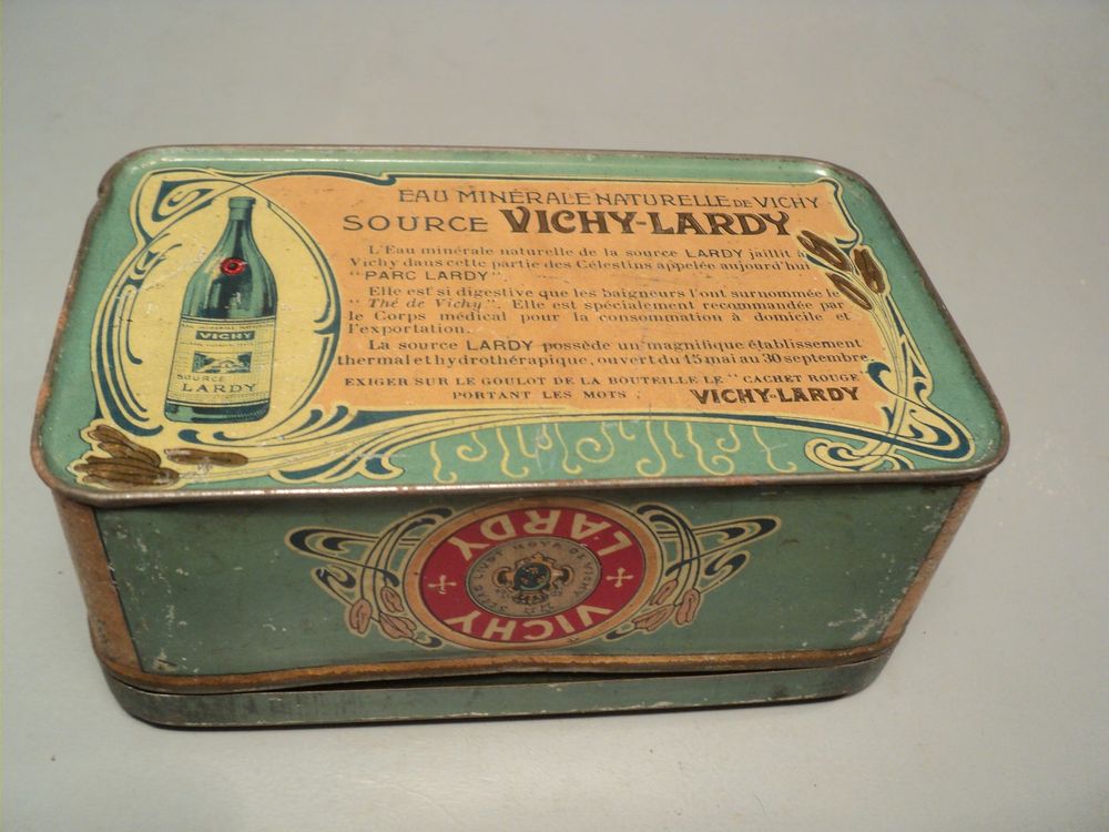 Ancienne Boite Publicitaire Sucre d'Orge Vichy-Lardy 1900 