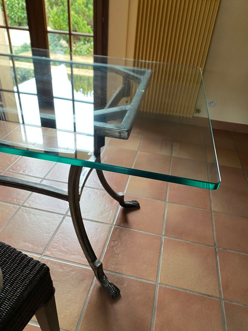 Plateau de table en verre tremp&eacute; biseaut&eacute; (14 mm) ? 90 x 140 Meubles