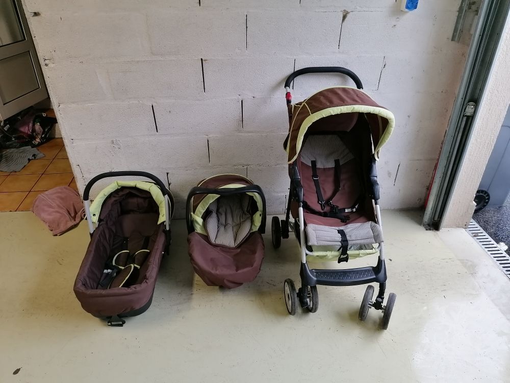 Poussette trio bambisol 4 roues best sale