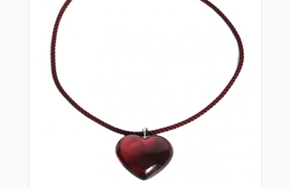 Pendentif Crystal de Baccarat c?ur rouge Bijoux et montres