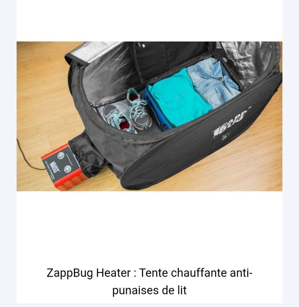 Tente de traitement thermique ZappBug avec g&eacute;n&eacute;rateur Electroménager