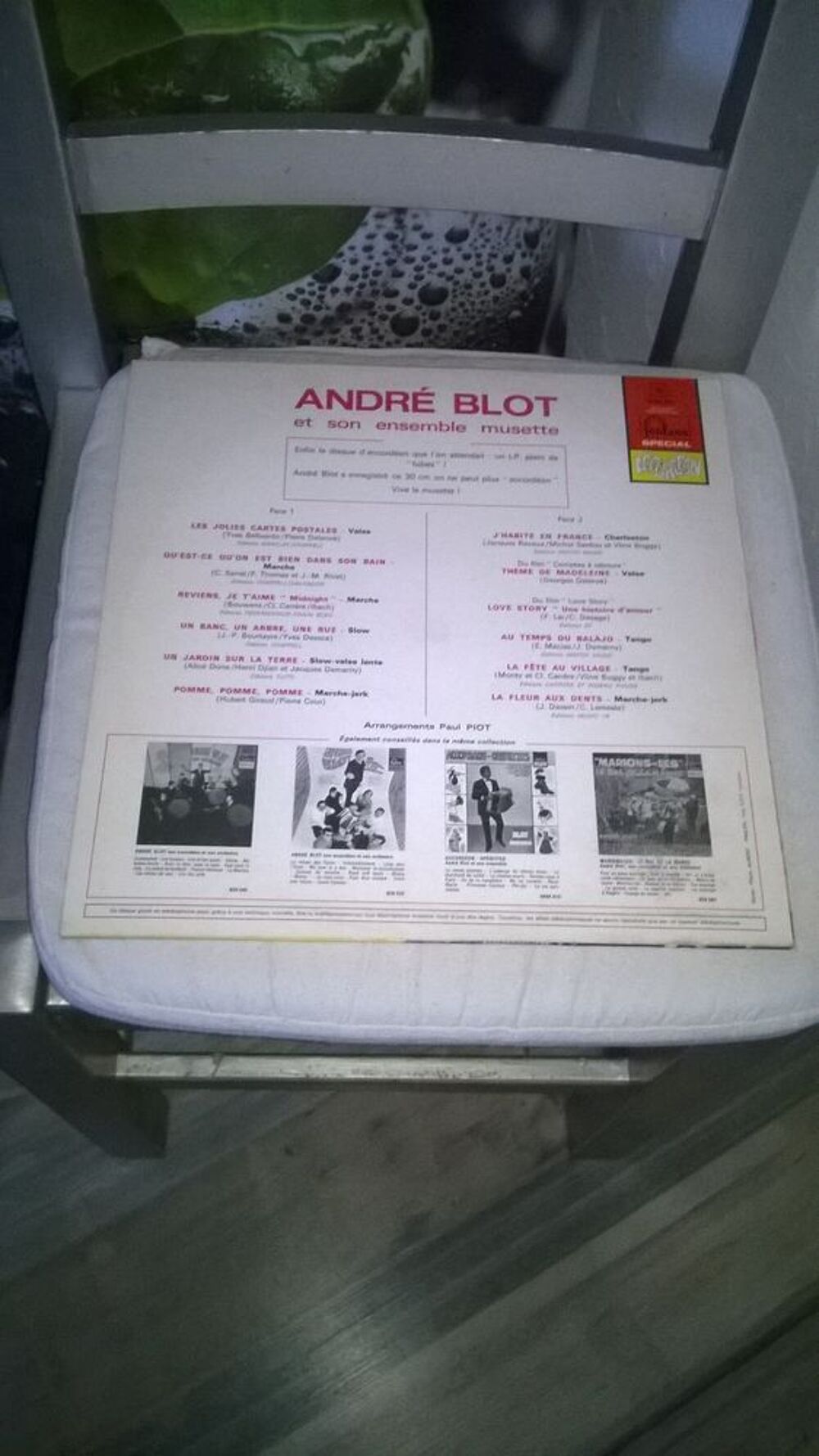 Vinyle Andre Blot
Et son ensemble musette
1971
Excellent CD et vinyles
