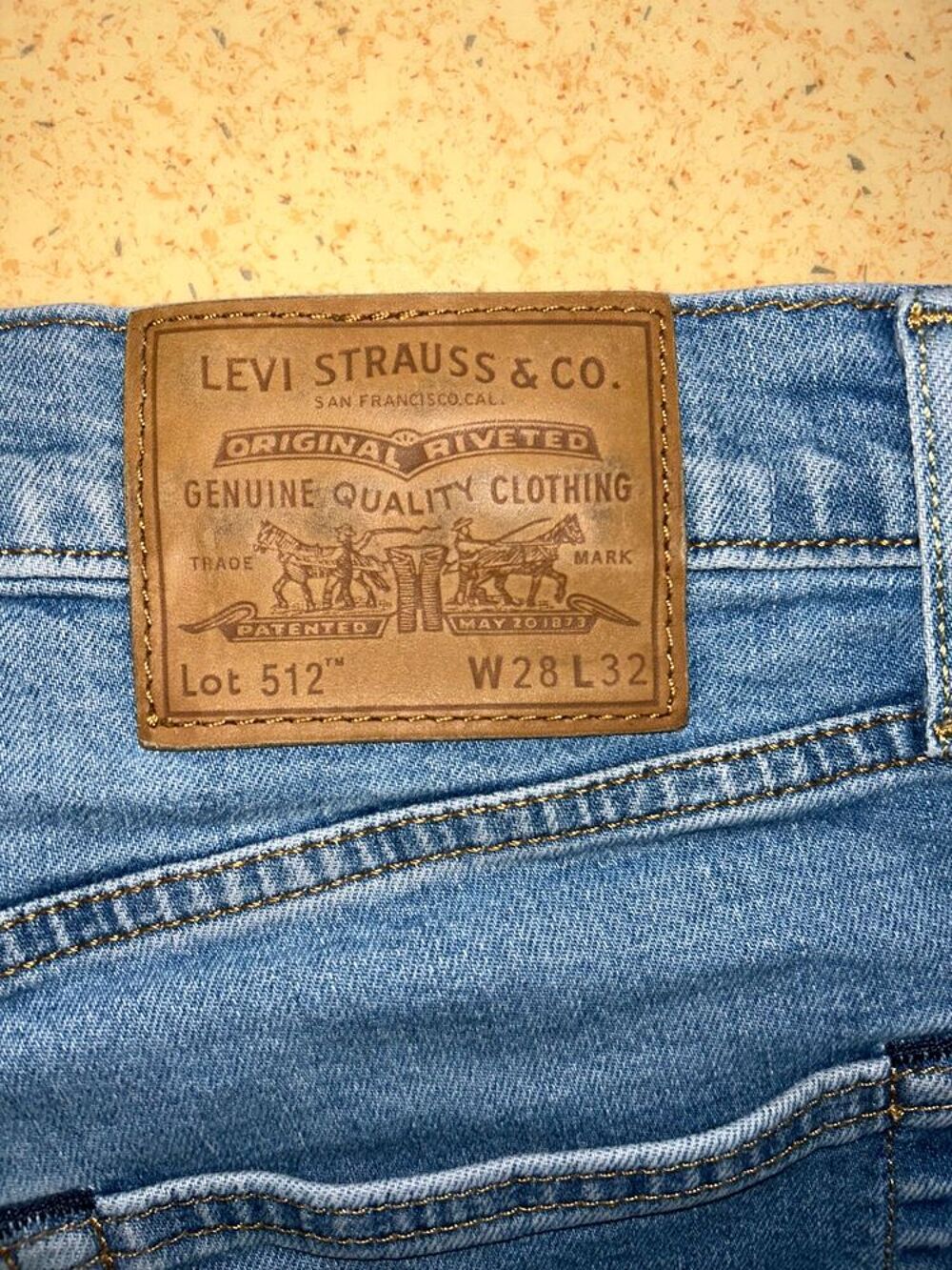 Jeans bleu Lewi Straus &amp; Co W28 L32 Lot 512 Vêtements