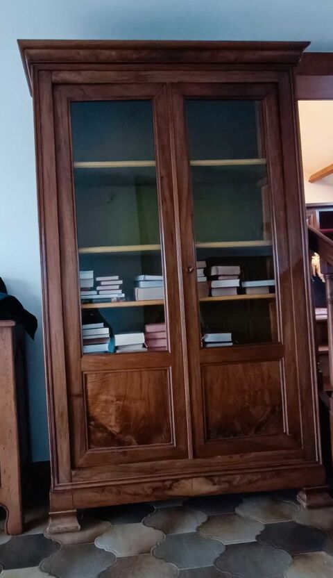 Biblioth�que ancienne en bois massif style Louis-Philippe 250 Dordives (45)
